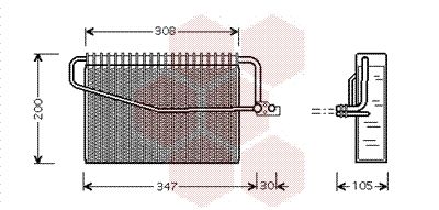 VAN WEZEL Испаритель, кондиционер 3000V329